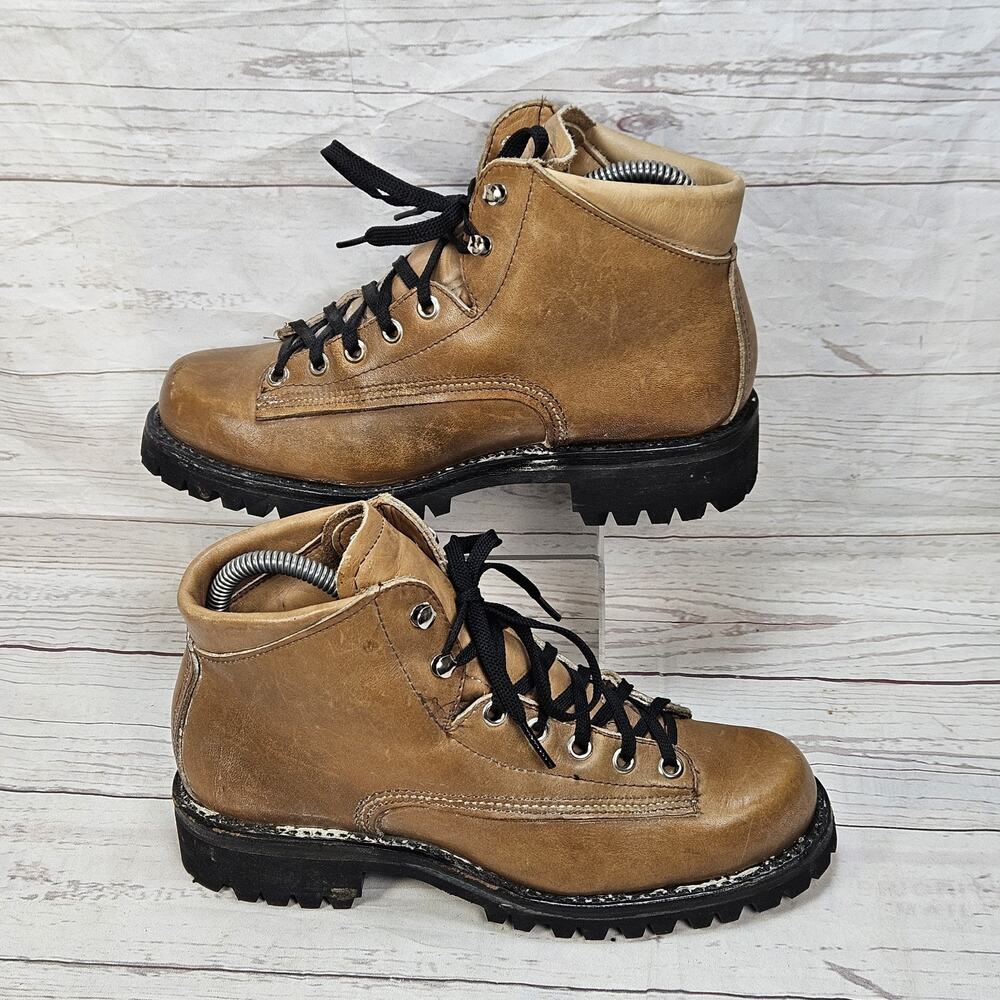 Vintage Hiking Leather Hiker Stomper Backpacking Womens Boots Size 5.5 N 27045